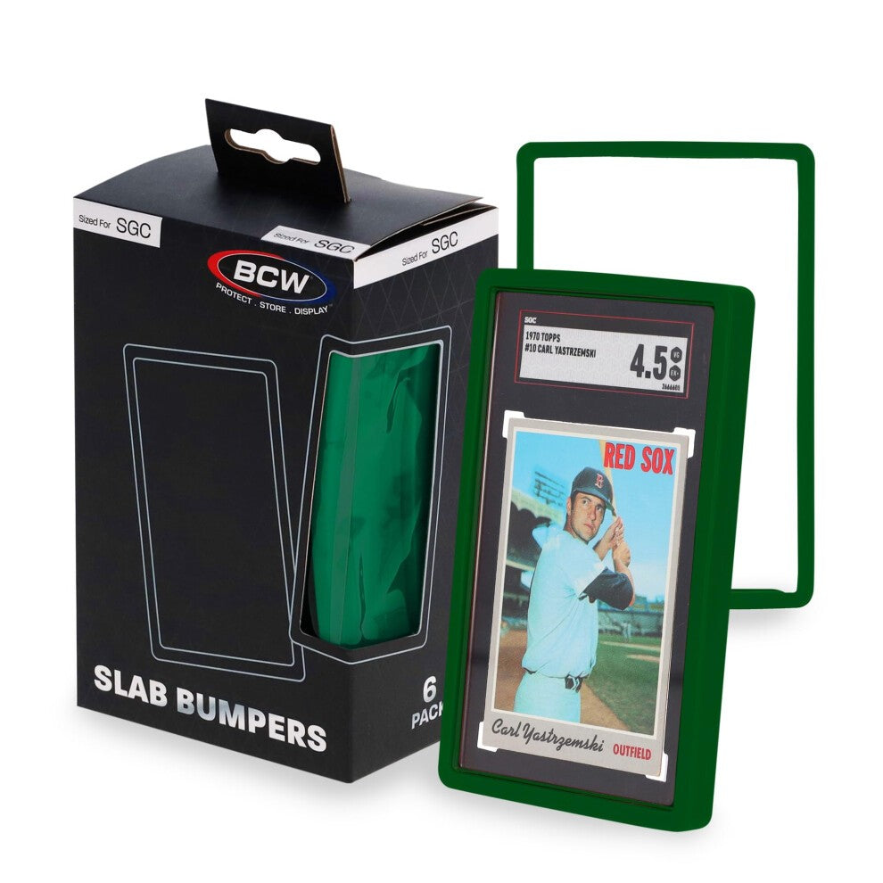 BCW SGC Green Graded Card Slab Bumpers 6-Pack Edge Protectors