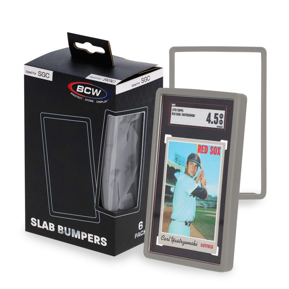 BCW SGC Silver Card Slab Bumpers, 6-Pack Edge Protectors