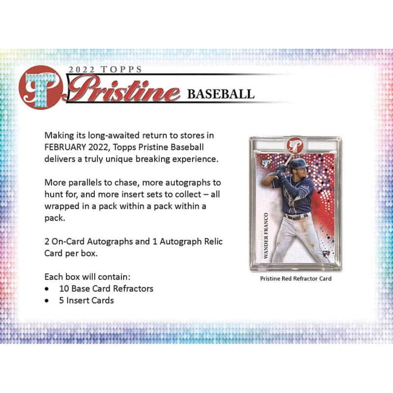 Topps 2022 Pristine MLB Baseball Hobby Box