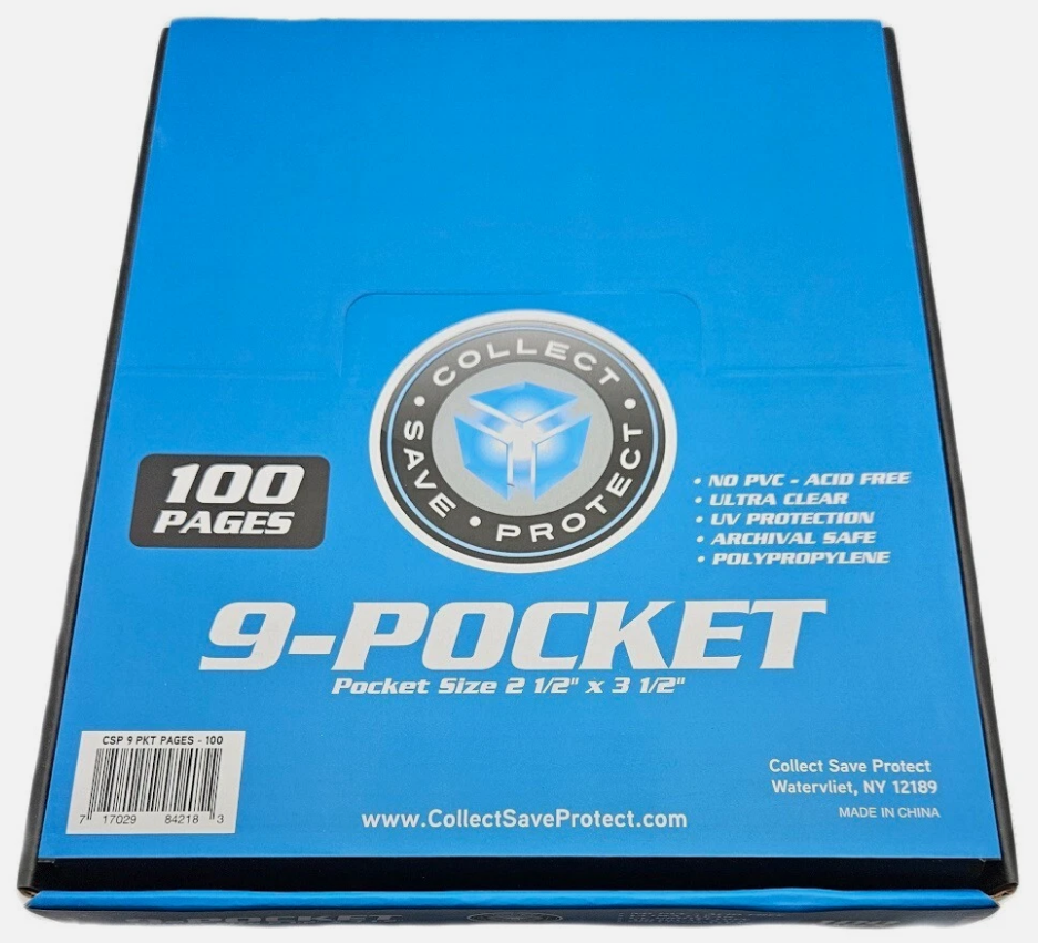 9-Pocket Binder Pages from CSP (100 ct) Box