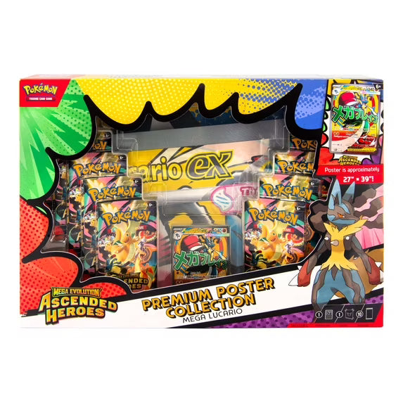 Pokemon Mega Evolution 2.5 Ascended Heroes Premium Poster Collection - Random Promo