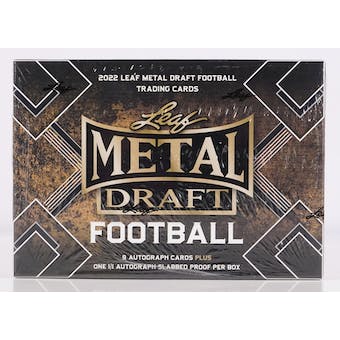 Leaf 2022 Metal Draft Football Jumbo Box
