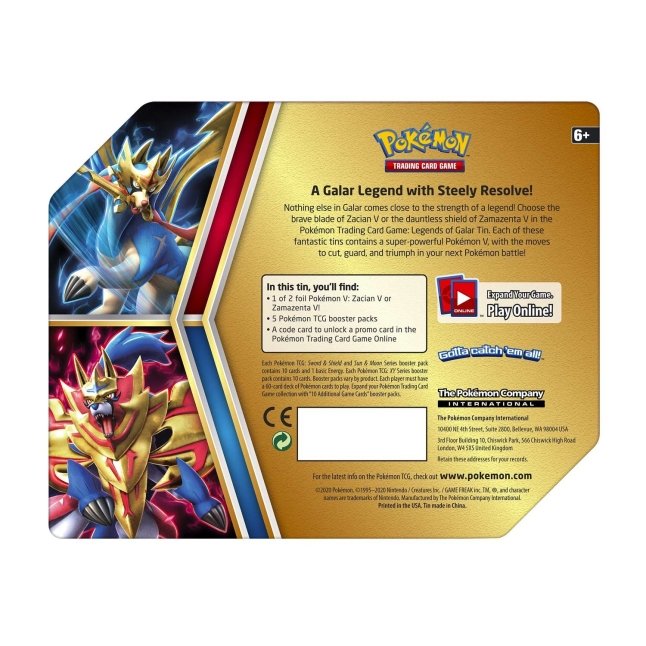 2020 Pokémon Legends of Galar Tin (Zacian V)