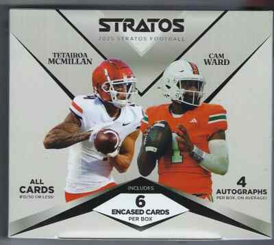 Pulse 2025 Stratos Football Hobby Box 6 Encased Cards