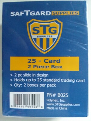 SafTgard Plastic Card Box 2-Pack Slide Design, 25ct