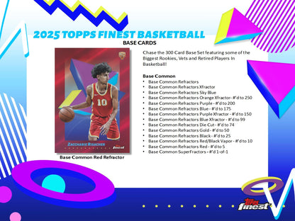 Topps Finest 2024-2025 Basketball Hobby Booster Pack