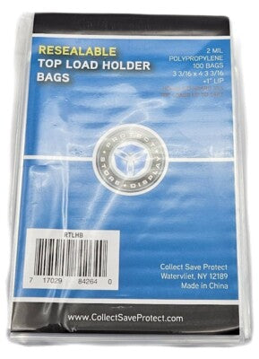 CSP Resealable Topload Holder Bags, 100 Count Pack