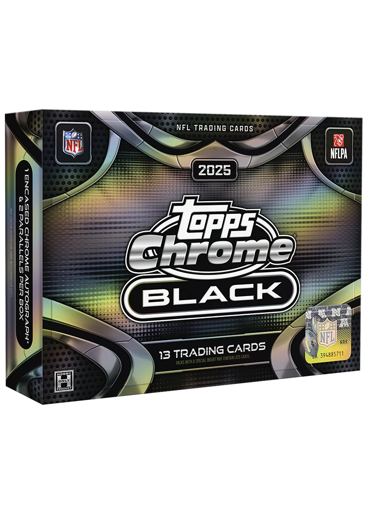 2025 Topps Chrome Black Football Hobby Box NFL
