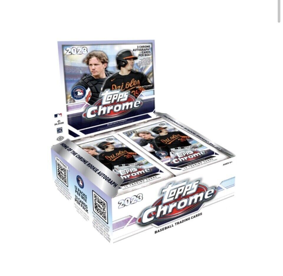 Topps 2023 Chrome Baseball Jumbo Box - 3 Autographs