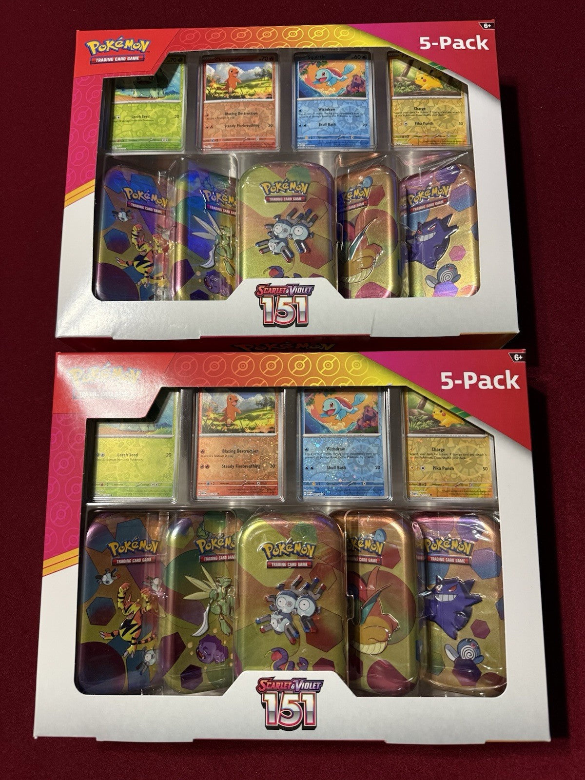 Pokemon Scarlet & Violet 151 5-Pack Mini Tins W/4 Promos