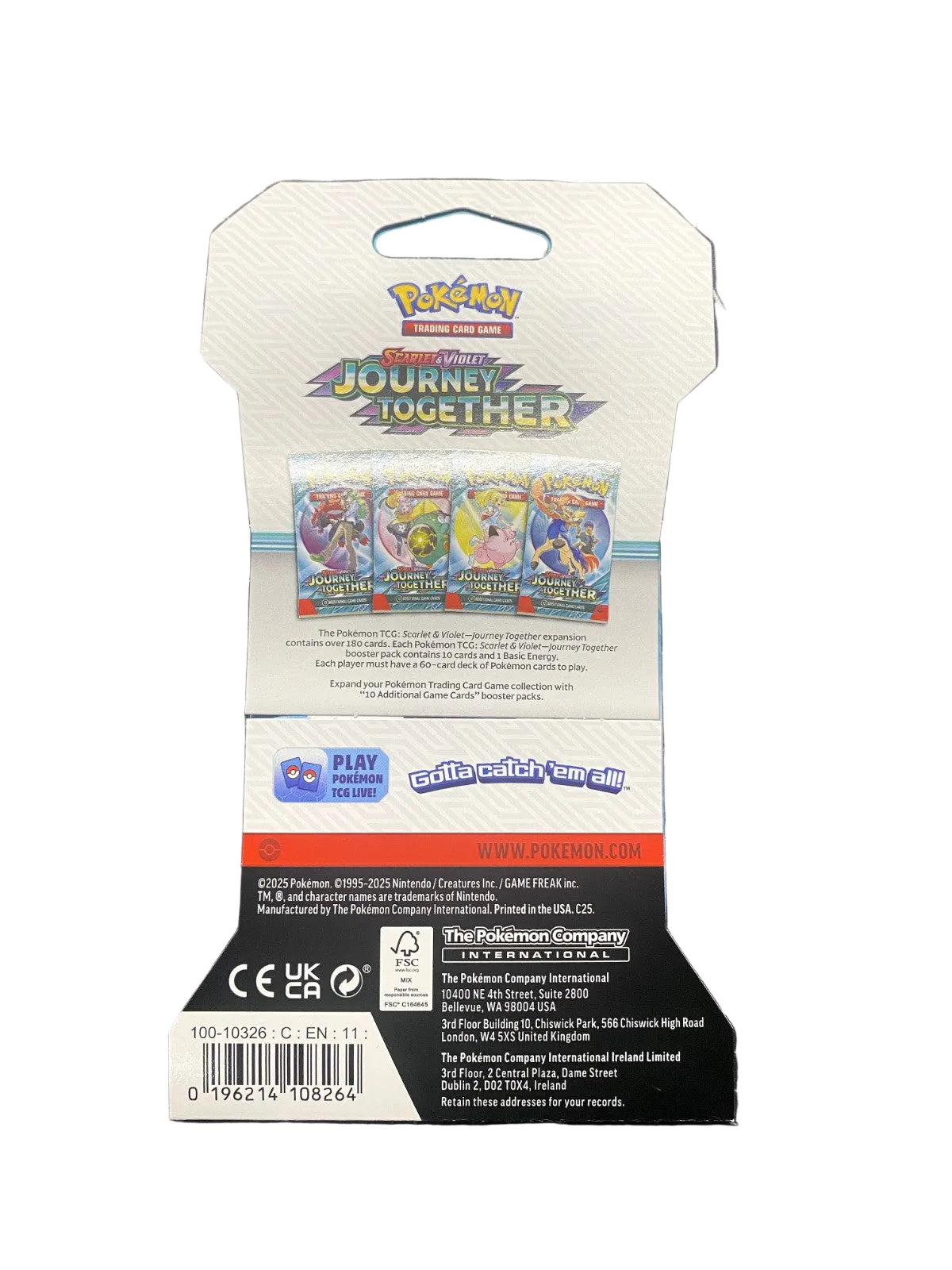 Pokemon Scarlet & Violet Journey Together Sleeved Booster - Styles May Vary