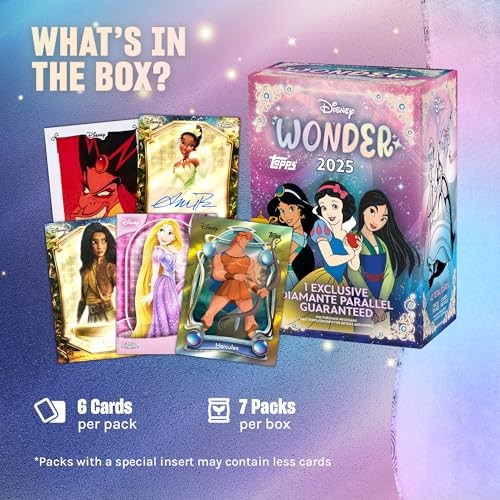 Topps 2025 Disney Wonder Blaster Box, Pack of 42