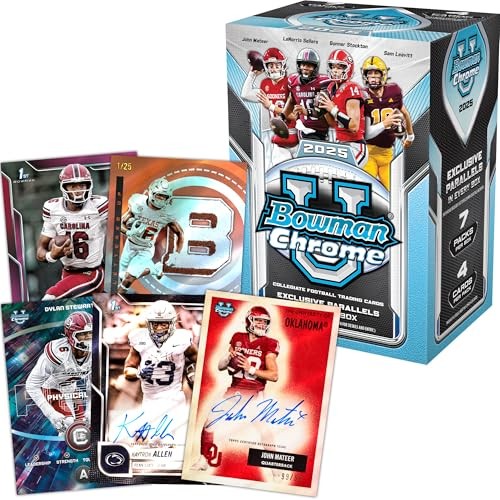 Topps 2025 Bowman University Chrome Football Value Box