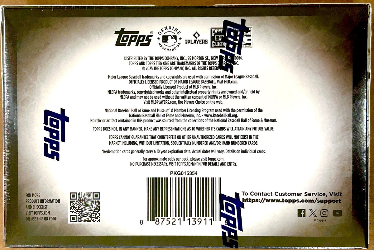 Topps 2025 Tier One Hobby Box - 2 Autos Per Box