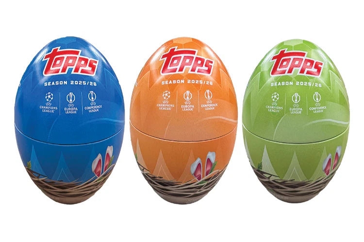 2025-26 Topps UEFA Club Competitions Soccer Egg Tin