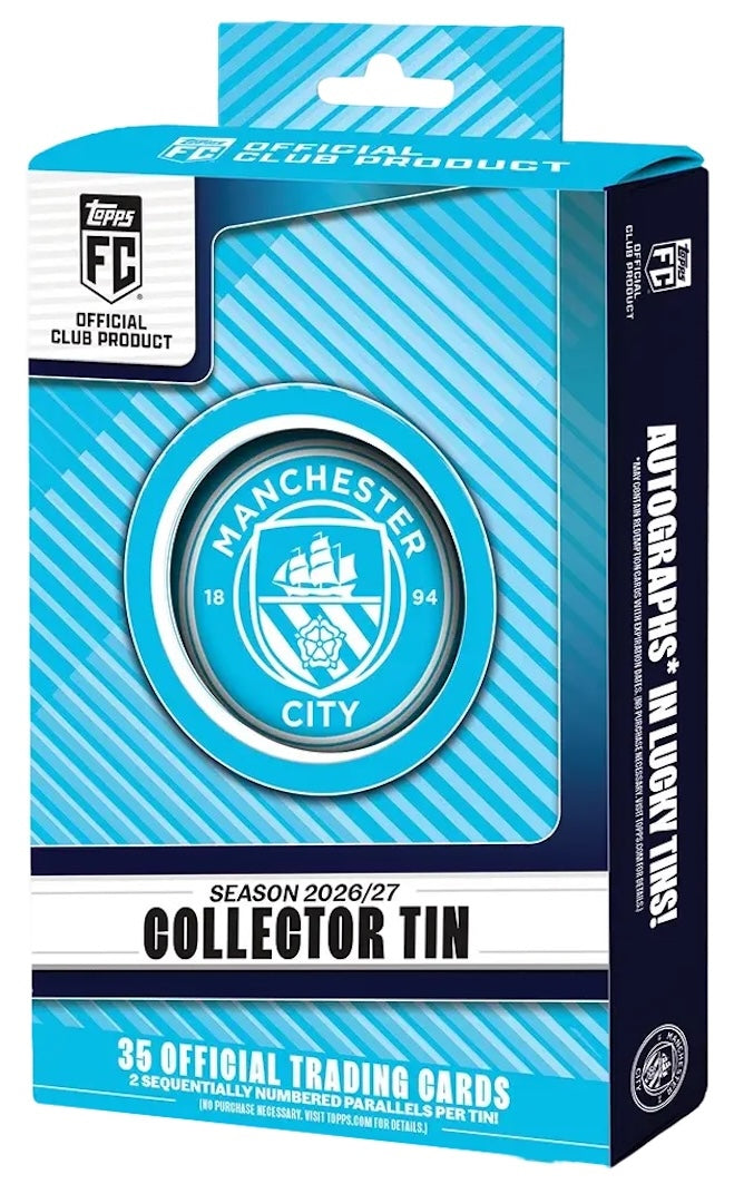2026-27 Topps Soccer Manchester City FC Club Collector Tin