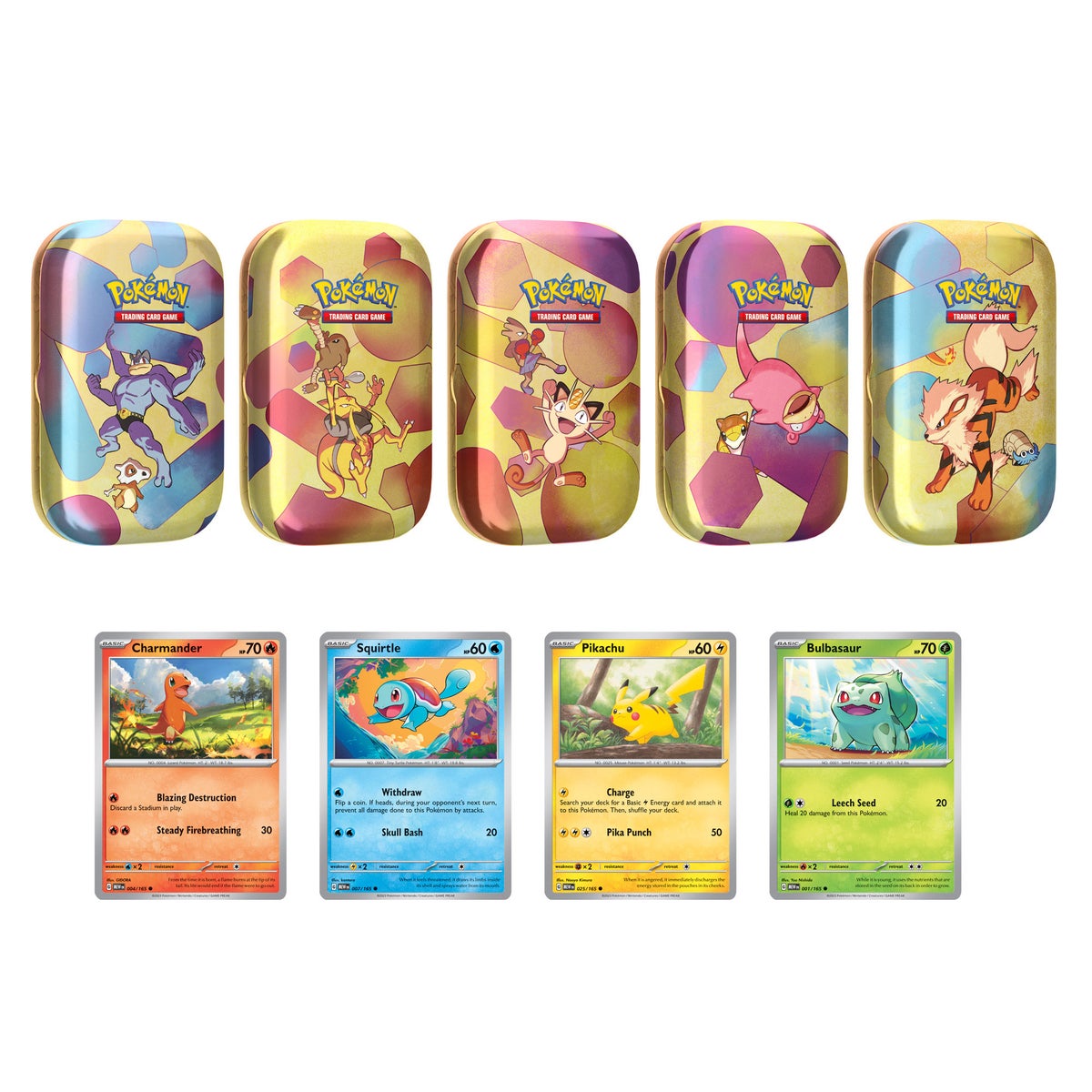 Pokemon Scarlet & Violet 151 5-Pack Mini Tins W/4 Promos