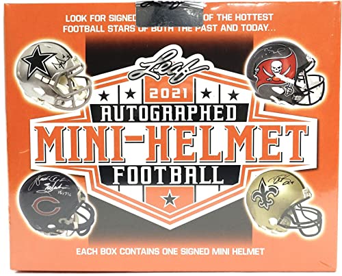 Leaf 2021 Autographed Mini Football Helmet Box