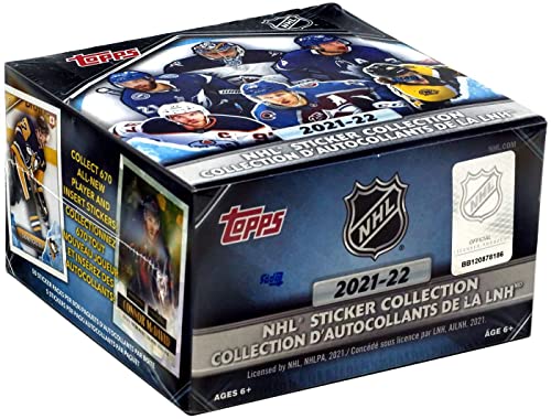 Topps 2021-22 NHL Sticker Collection Box, 50 Packs