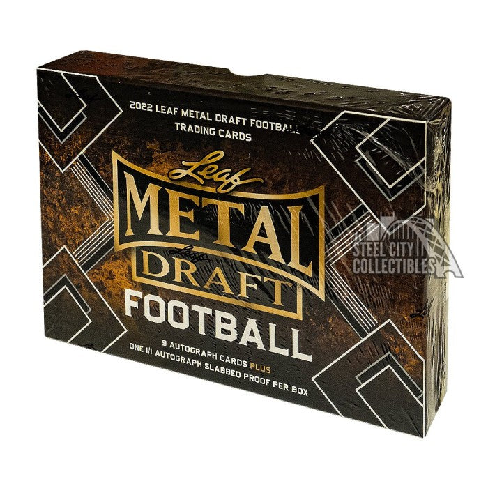 Leaf 2022 Metal Draft Football Jumbo Box