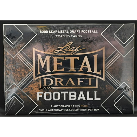 Leaf 2022 Metal Draft Football Jumbo Box