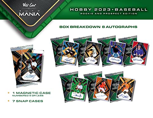 Wild Card 2023 Auto Mania Rookie Prospect Baseball Hobby Box