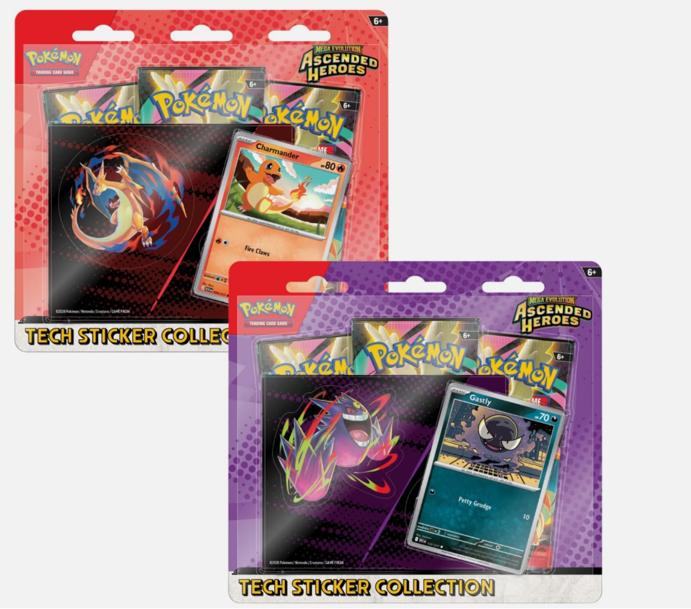 Pokémon - Trading Card Game: Mega Evolution - Ascended Heroes Tech Sticker Collection - Styles May Vary