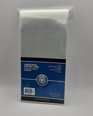 CSP 4-19/32" X 7-7/16" Resealable Graded Card Sleeves Large PSA Size Pack of 100