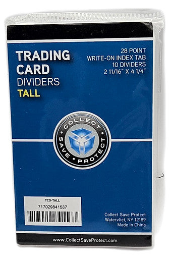 Collect Save Protect 28pt Tall Trading Card Dividers