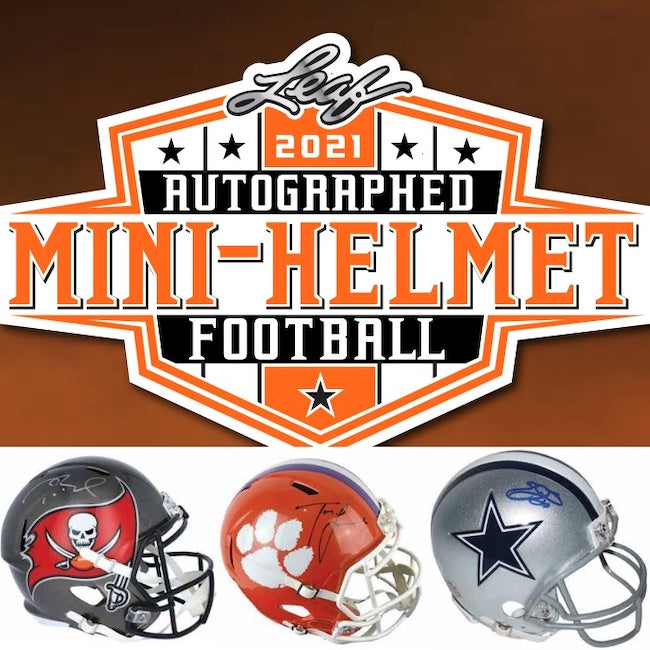 Leaf 2021 Autographed Mini Football Helmet Box
