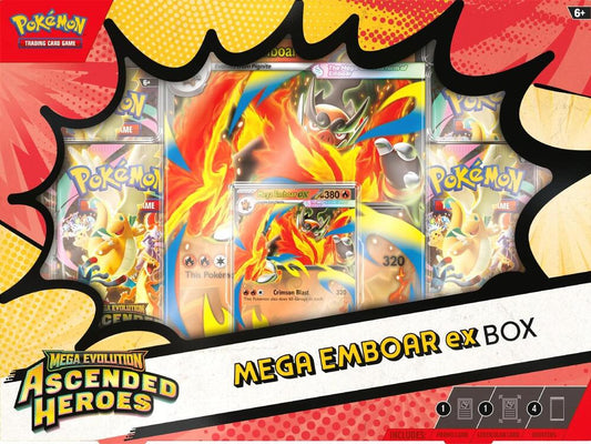 Pokemon - Ascended Heroes Mega Emboar ex Box - ME: Ascended Heroes