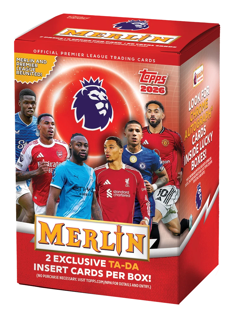 EPL Topps 2025-26 Merlin English Premier League Soccer Card Value BLASTER Box [7 Packs]