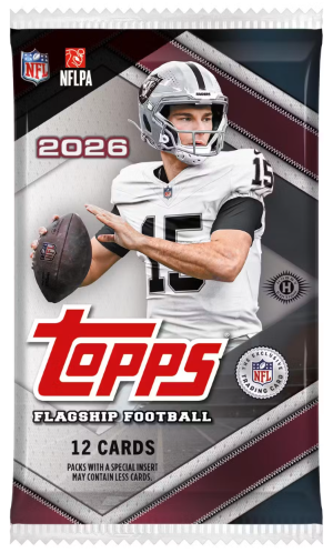🔥 2026 Topps NFL Flagship Football Hobby Pack – 12 Cards 🔥