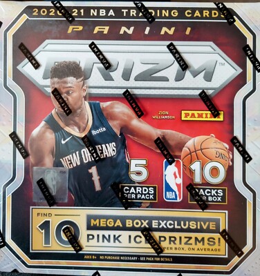 Panini 2020-21 Prizm NBA Basketball Mega Box 50 Cards