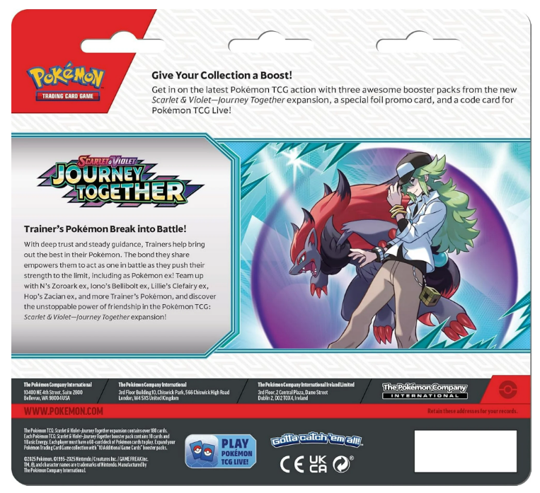 Pokémon TCG: Scarlet & Violet Journey Together 3-Pack Booster Blister