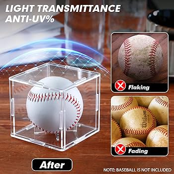 Pro-Mold Baseball Square Cube with 5+ Year UV Pedestal