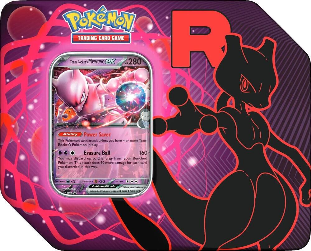Pokémon Team Rocket Trading Card Game Tin (MewTwo)