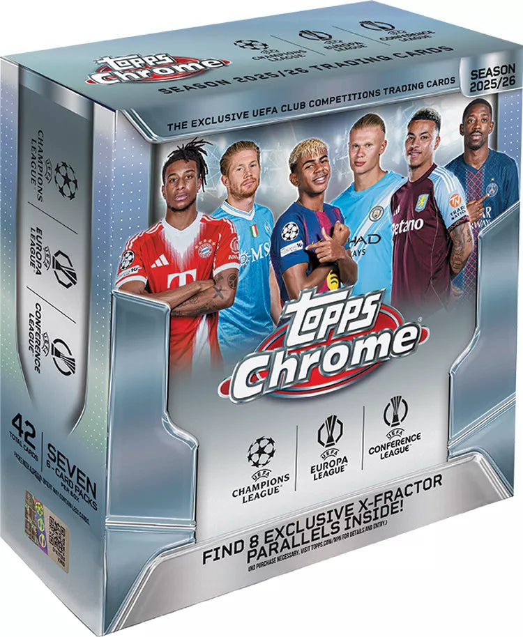 2025-26 Topps Chrome UEFA Champions Competitions Mega Box
