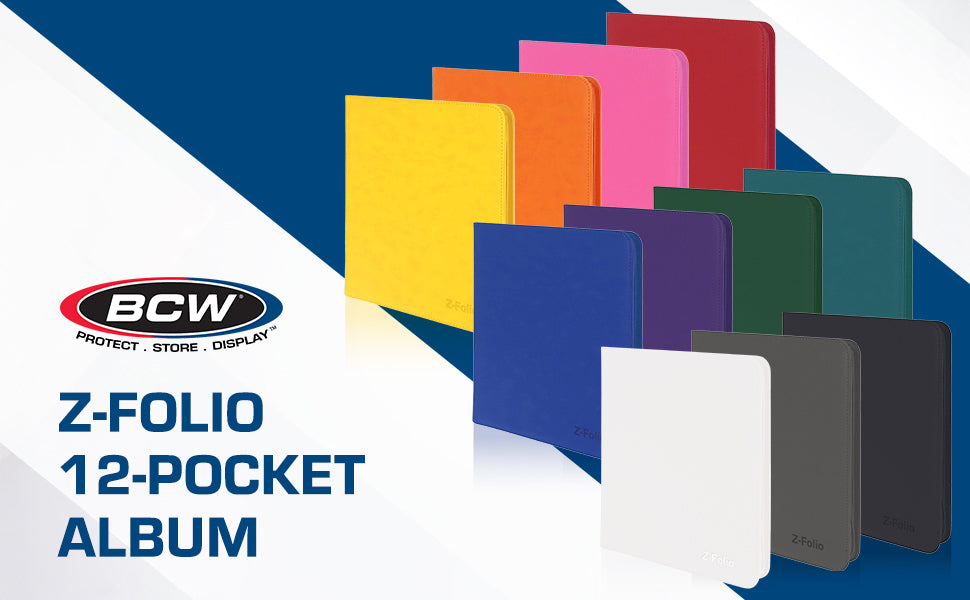 BCW Z-Folio Card Binder 12-Pocket 480 Cards (Choose Your Color)