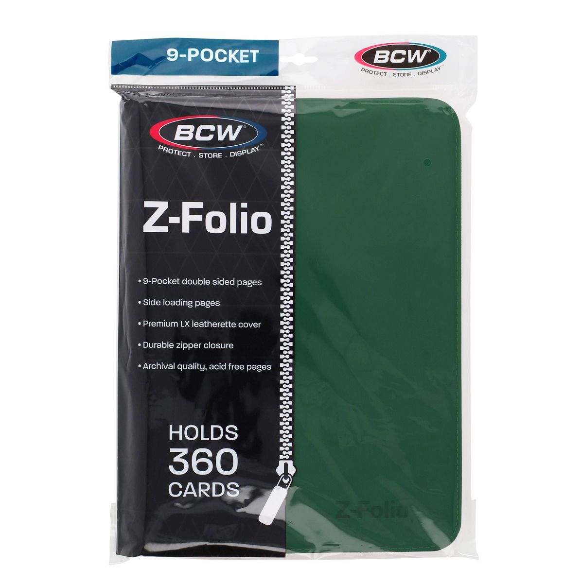 BCW Z-Folio Card Binder 9-Pocket 360 Cards (Choose Your Color)