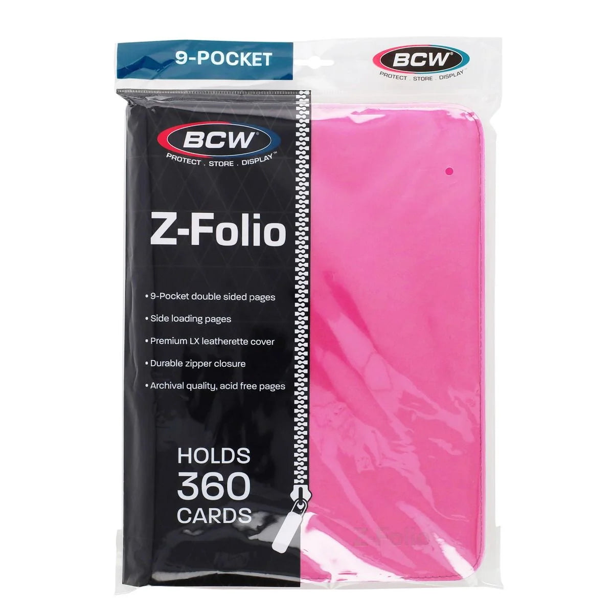 BCW Z-Folio Card Binder 9-Pocket 360 Cards (Choose Your Color)
