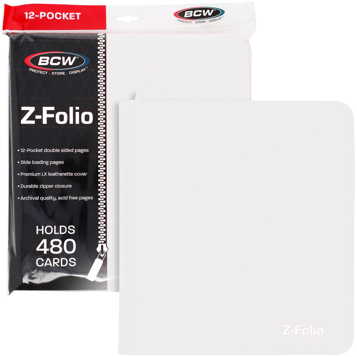 BCW Z-Folio Card Binder 12-Pocket 480 Cards (Choose Your Color)