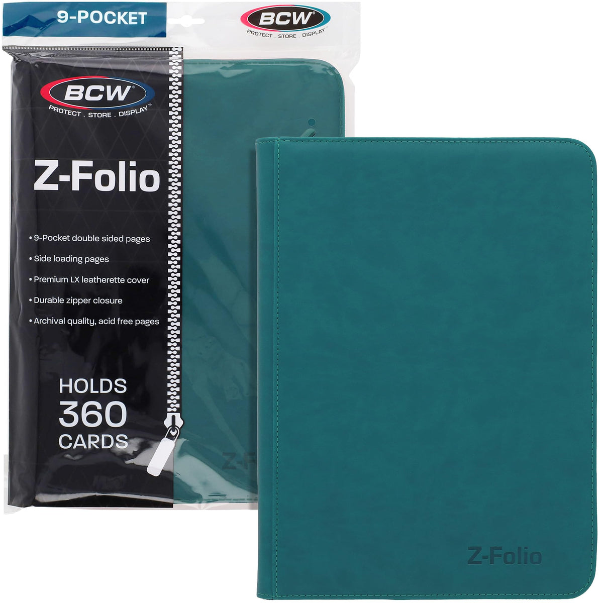 BCW Z-Folio Card Binder 9-Pocket 360 Cards (Choose Your Color)