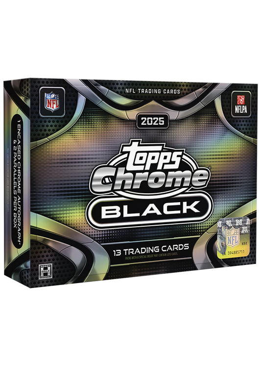 2025 Topps Chrome Black Football Hobby Box NFL