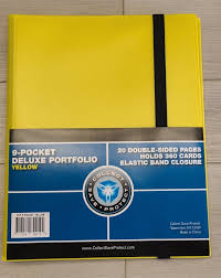 CSP 9-Pocket Portfolio Album, Holds 360 Cards, YELLOW